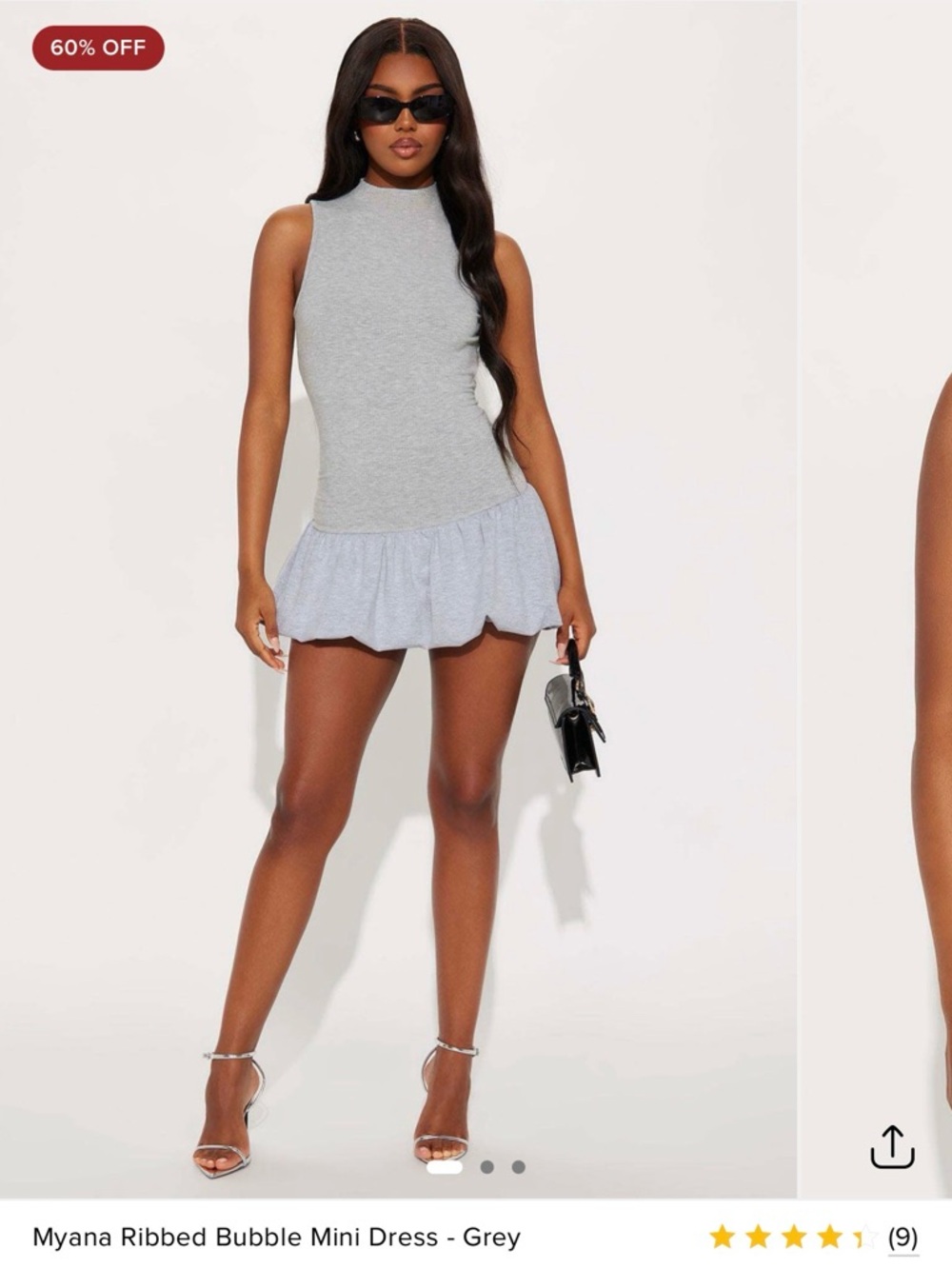 Fashion nova Mayana ribbed bubble dress